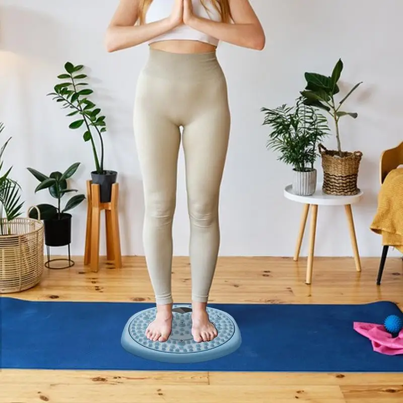 Estera de reflexología para pies, estera para caminar de reflexología 2 en 1, cojín redondo para aliviar los pies, estera para caminar de reflexología con imanes torcidos