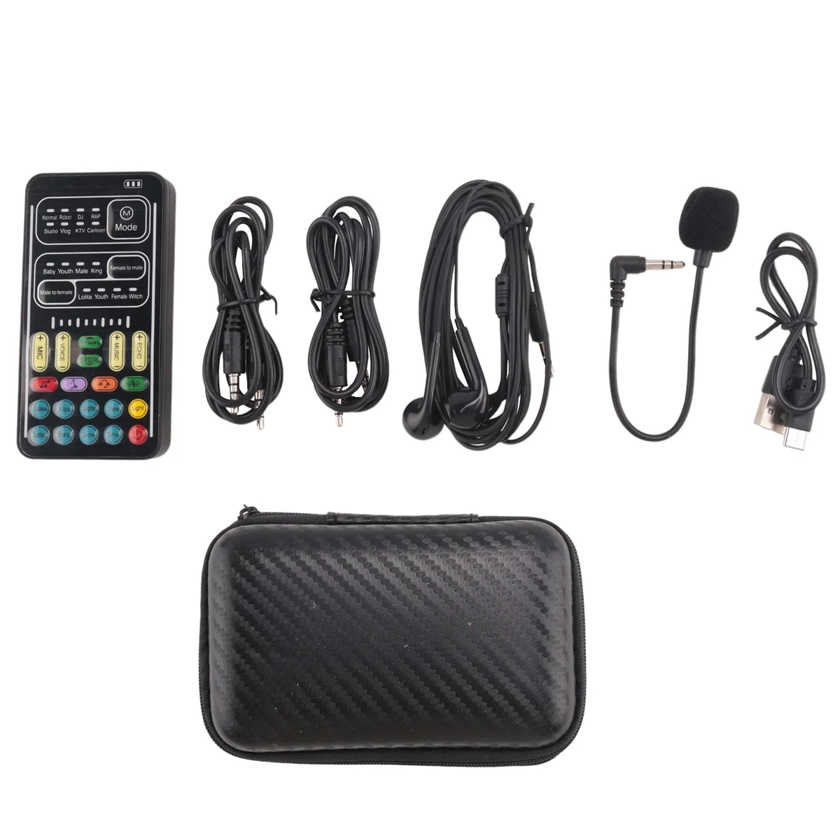 Beauty Voice Changer Handheld Microphone Voice Changer with Sound Multifunctional Effects Machine for Phone/Xbox/Switch (i9)