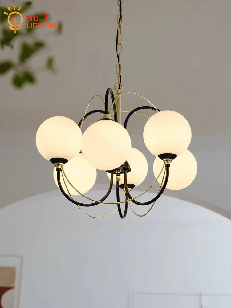 French Retro Medieval Magic Bean Gold/Black Chandeliers LED G9 Designer Pendant Lights Living/Dining Room Bedroom Study Cafe Bar