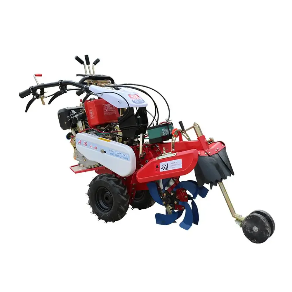 Multifunctional small diesel trenching rotary tiller,agricultural gasoline tiller,orchard cultivator,pastoral management machine