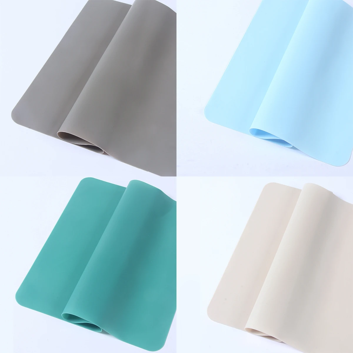 40x30cm Silicone Waterproof Placemat Food Grade Heat Insulation Anti-Skidding Washable Table Mat For Kitchen Dish Drying Mat ﻿