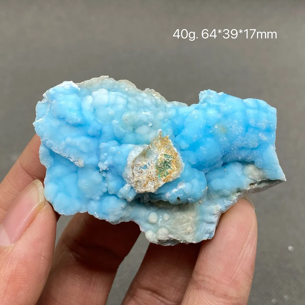 100% natural blue aragonite crystal gem ore specimens free shipping