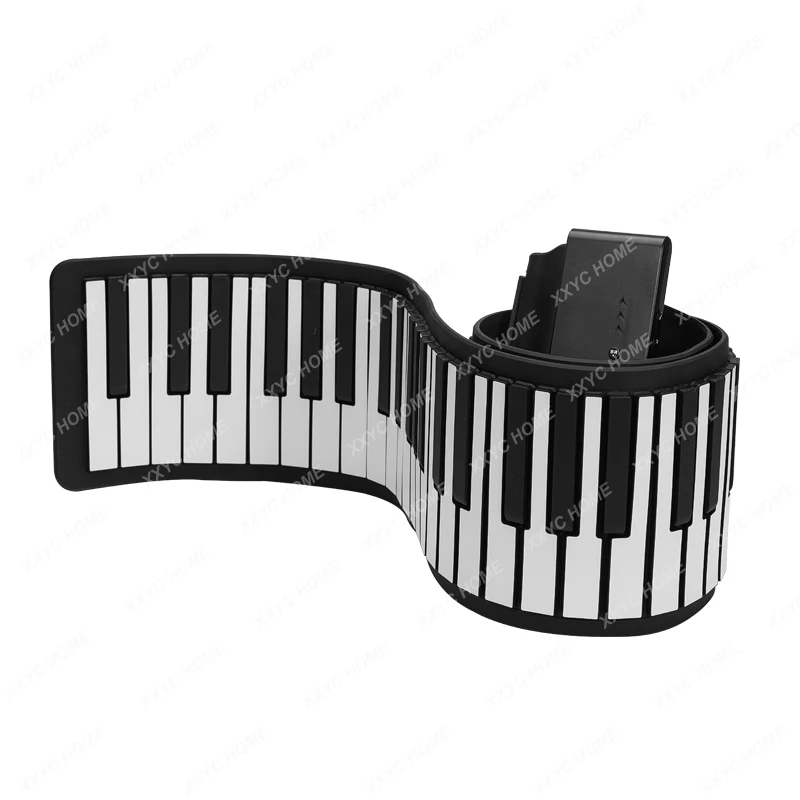 88 Keys Hand Roll Piano Keyboard Portable Soft Electronic Folding Piano