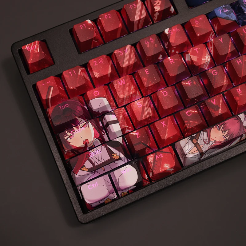 Kafka 108 Keycap Honkai Star Rail Game PBT DYE Sublimation Light Transmitting Cherry Switch Cross Key Cover Mechanical Keyboard