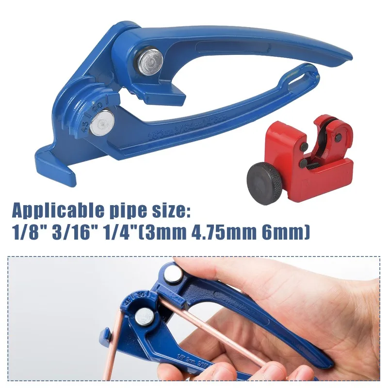 Penyok Pipa 3 IN 1 ROHRBIEGEZANGE BREMSLEITUNG BIEGEN + ROHRABSCHNEIDER 3-16 mm WERKZEUG SET