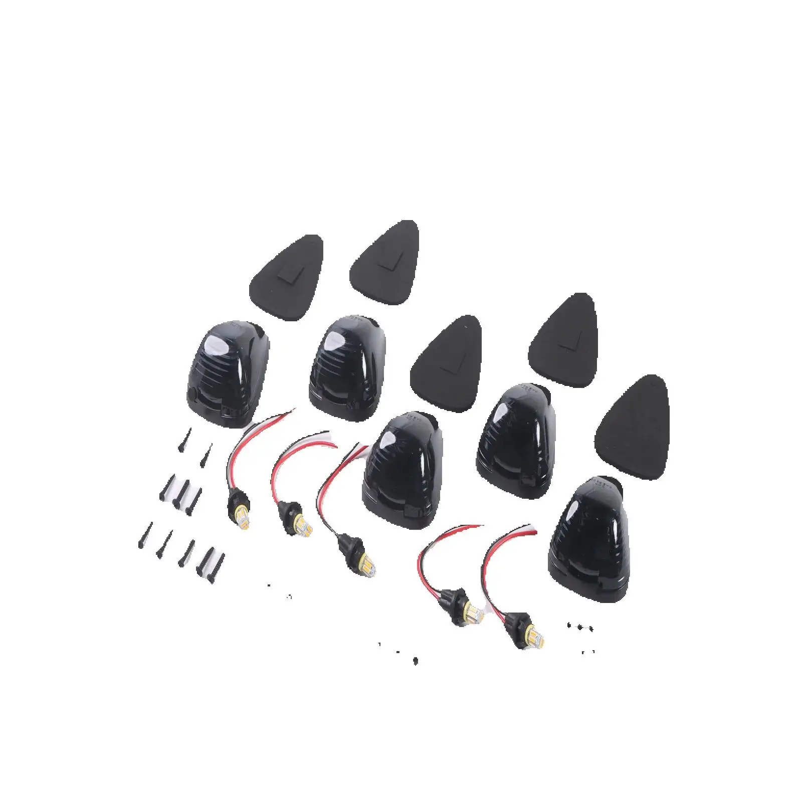 

5 шт. Янтарные светодиодные фонари на крыше кабины с дымчатыми линзами для Ford F-250 F-350 F-450 Super Duty 1999-2016