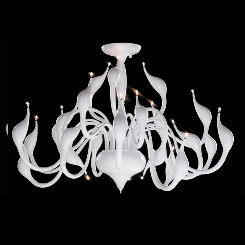 Indoor Lighting Iron Swan Pendant Lamp G4 Candle Nordic Art Decoration Lamp for Restaurant Living Room Bedroom Led Chandelier