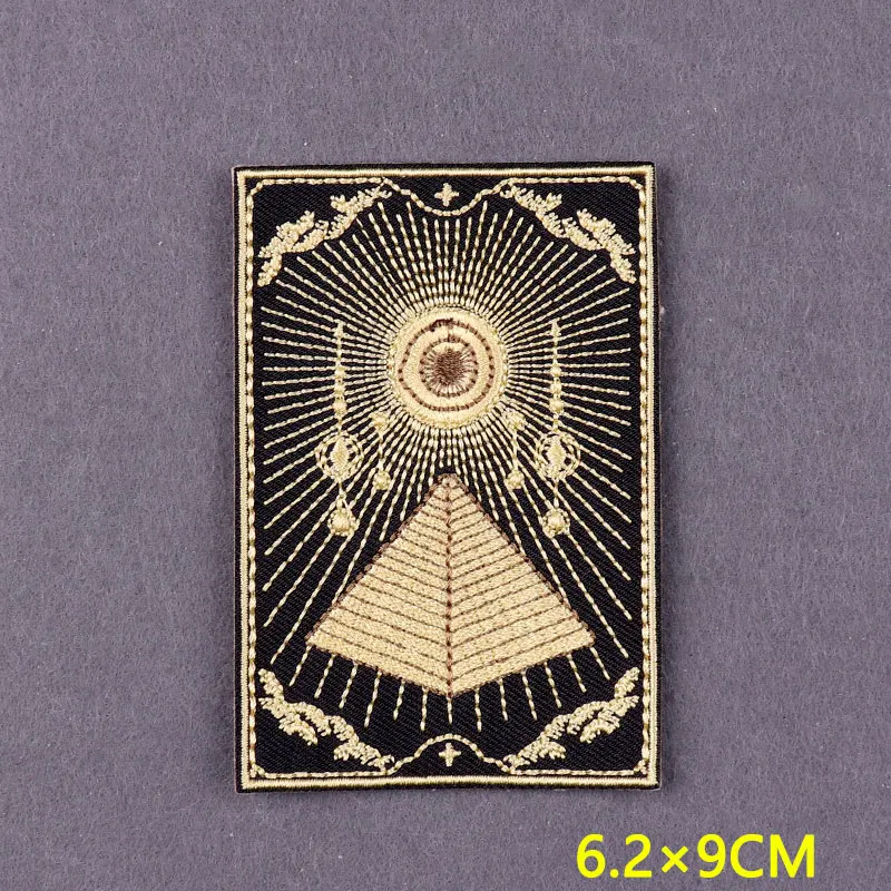 Patchs de tarot mystérieux pour vêtements, fer à repasser, écussons brodés, badges de sécurité bricolage, accessoire de sac à dos