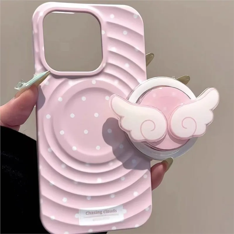 

﻿ Для мобильного телефона Magsafe Griptok для IPhone 17 16 Pro Max 3D крылья магнитная розетка для телефона карман расширяющаяся подставка держатель для телефона Корея