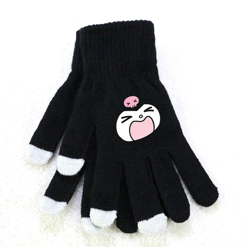 Hello Kitty Kuromi Cinnamoroll Gloves Girls Boys Anime Expression Touchable Screen Mittens New Kids Winter Warm Accessory Gift