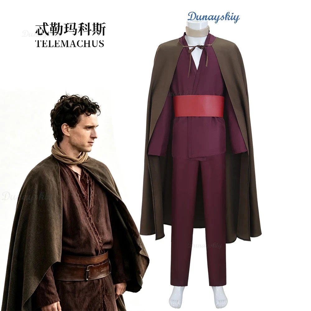 Halloween TV Telemachus Cosplay Greek Mythology Odyssey Costumes Retro Hero Prince Outfits Movie 2026 Carnival CLothes F