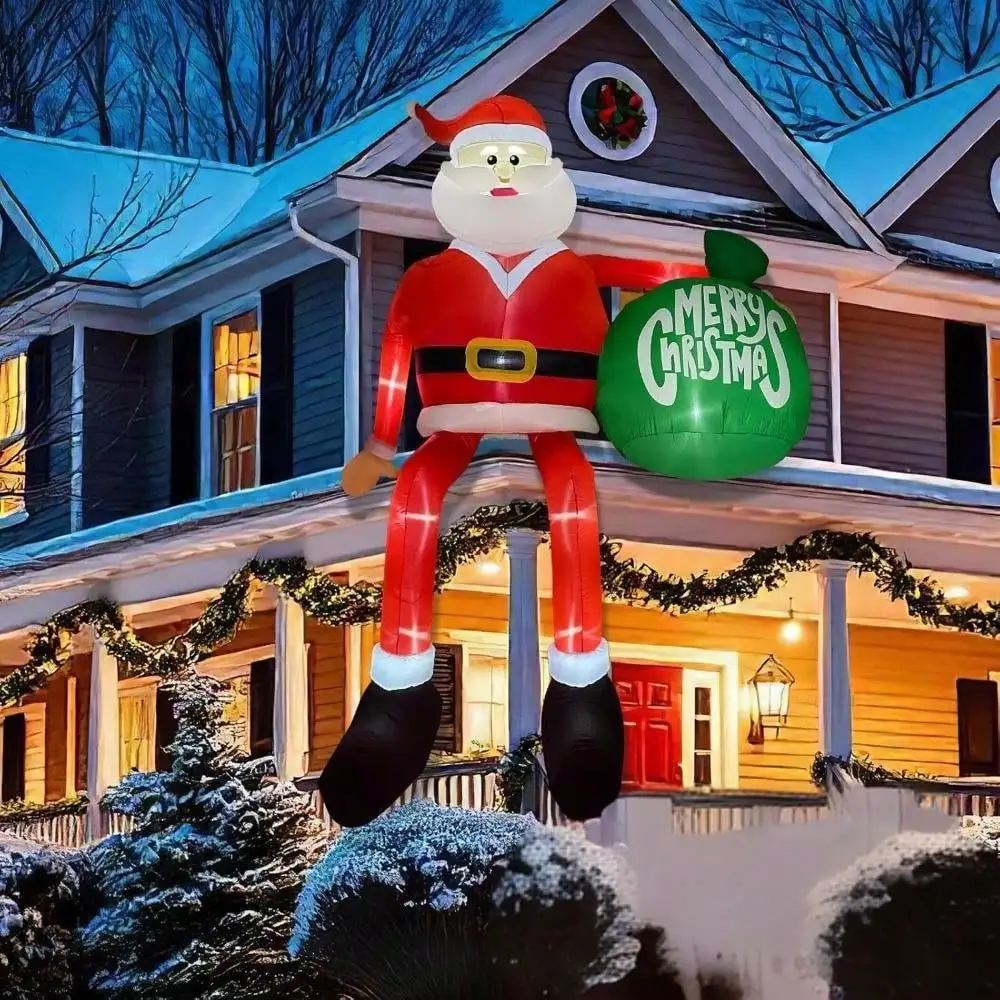outdoor-christmas-ornaments-pneumatic-gingerbread-man-santa-claus-logo-snowman-nodding-bear-holiday-decorations-for-festive-acti