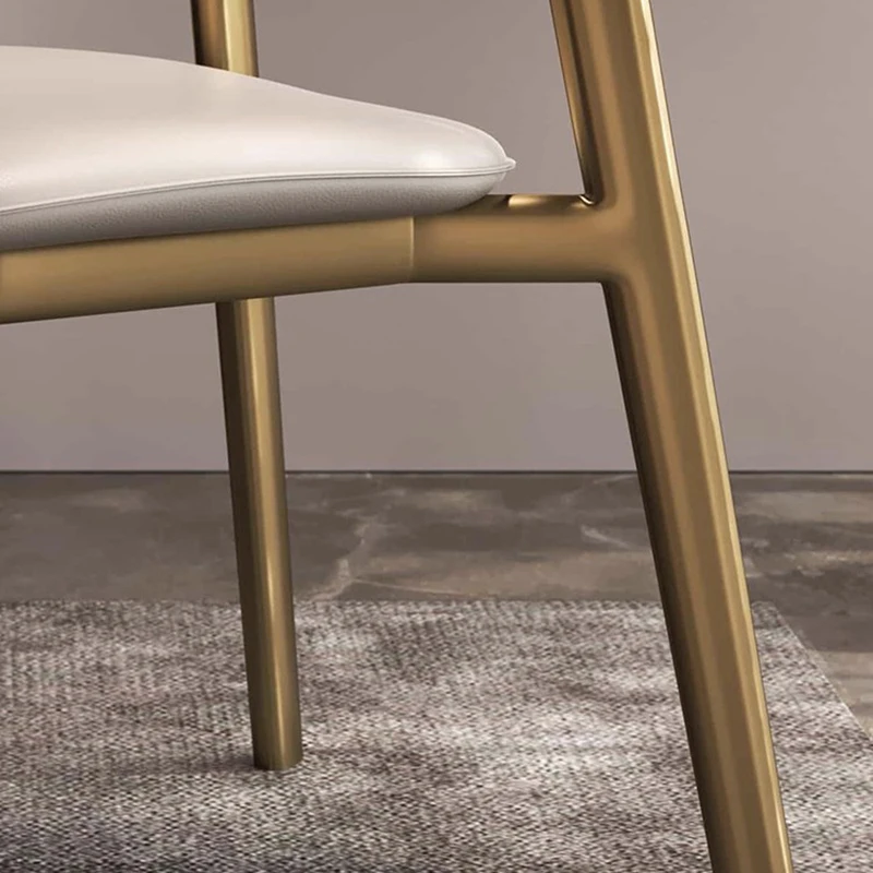 Premium Leather Dining Chairs Italian Modern Classic Upholstered Dining Chairs Simple Nordic Sillas Para Comedor Furniture