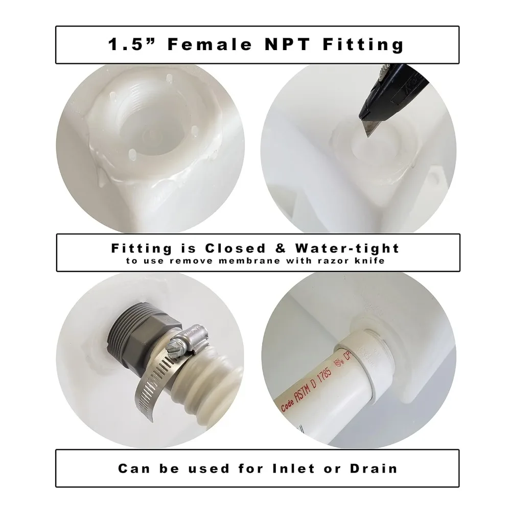 Tanque de agua dulce RV clase A de 23 galones con sistema de agua gris para una comodidad ideal para acampar