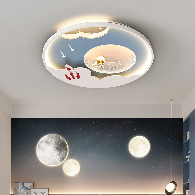 Mond Planet LED Decken leuchte Schlafzimmer Decken leuchte Wohnzimmer modernen Fantasy-Stil Kinderzimmer Beleuchtung dekorative Lampe