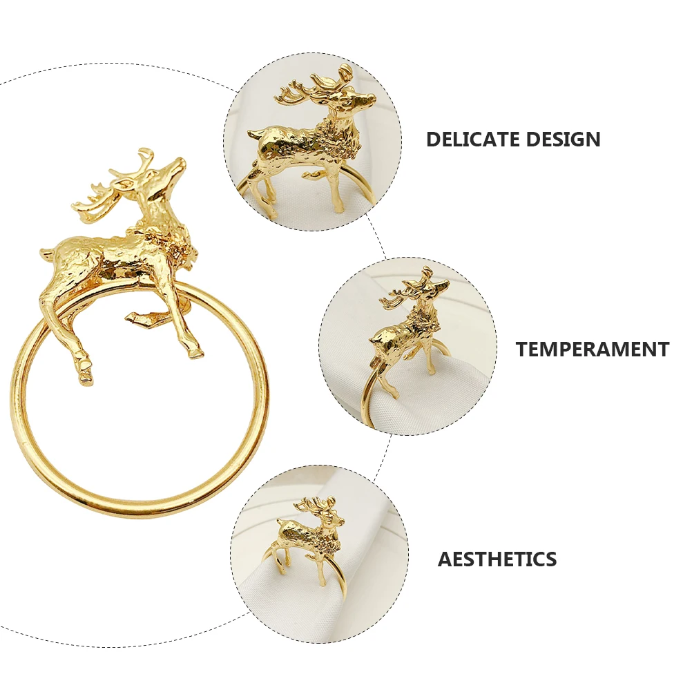 

2 Pcs Napkin Buckle Party Rings Exquisite Tissue Buckles Decorative Metal Hotel