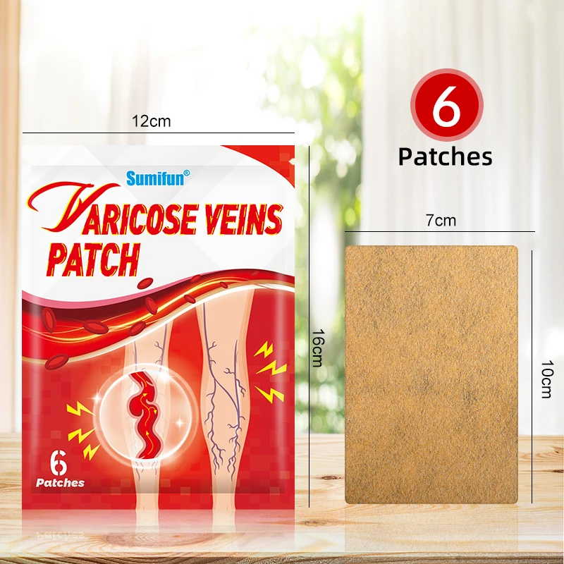 12/24/60Pcs Sumifun Herbal Leg Vein Care Plaster Body Health Care