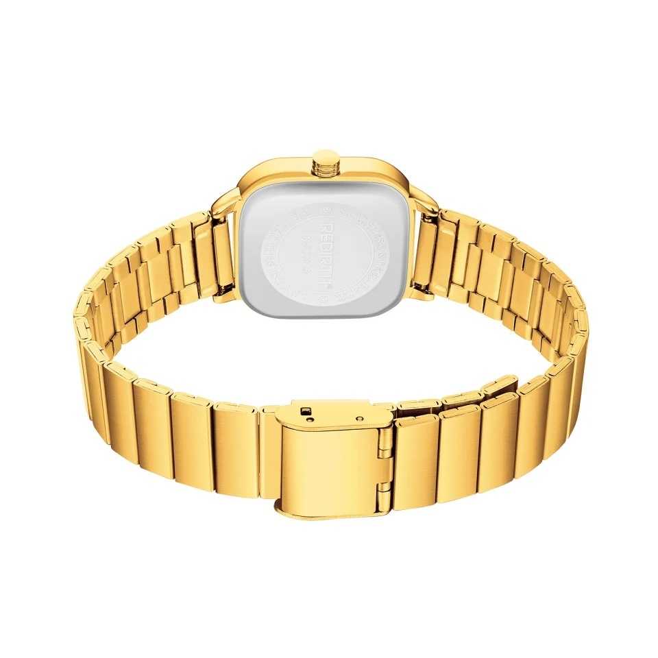 REBIRTH 2045S  fashion Square watches ladies Steel strap advanced ins niche design Women quartz watch ساعات يد نسائ