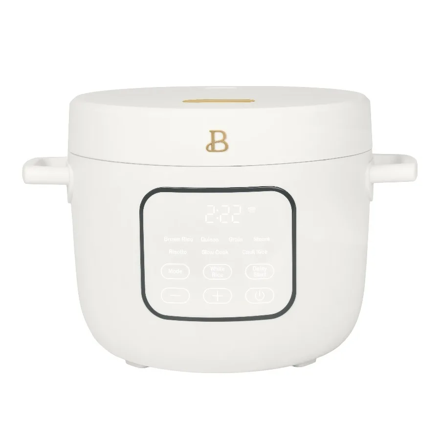 Beautiful 14-Cup Cooked 6-Cup Uncooked Electric Rice and Grain Cooker EverGood Ceramic Nonstick Coating White Icing by Drew