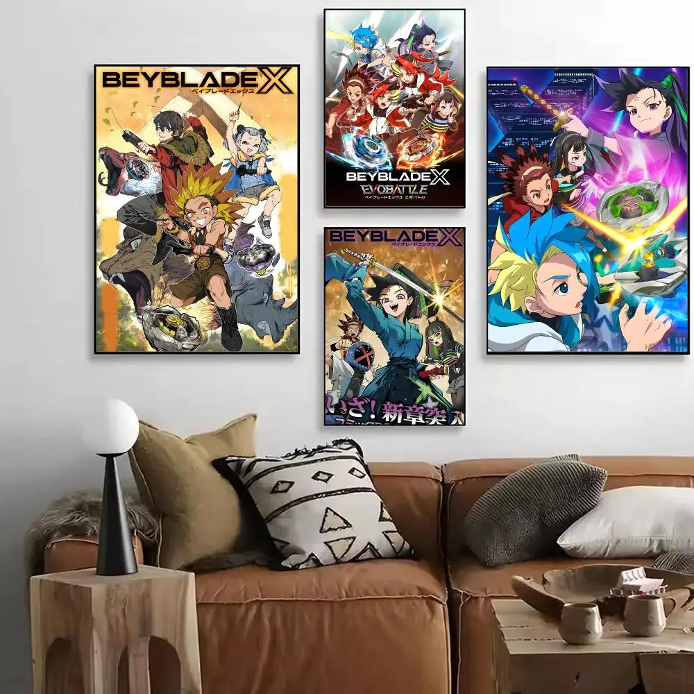 Game B-BEYBLADE X EVOBATTLE Poster Art HD Art Sticky Wall Waterproof Home Living Room Bar Decoration