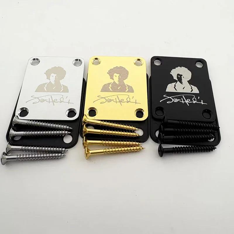 JIMI HENDRIX Signature Edition Neck Plate For Electric Guitar Gold/Silver/Black