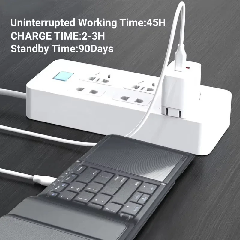 Mini Keyboard Wireless Folding Keyboard Bluetooth Foldable Keyboard With Touchpad for Windows Android iPad Phone Rechargeable