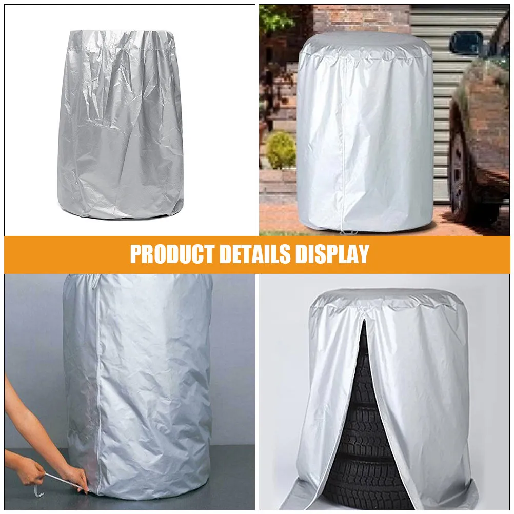 Rv Tire Cover Heavy-Duty Silk Polyester Wheel Cover with Strong Zipper Rust Proof Sun Resistant for Camper Trailer Suv Spare