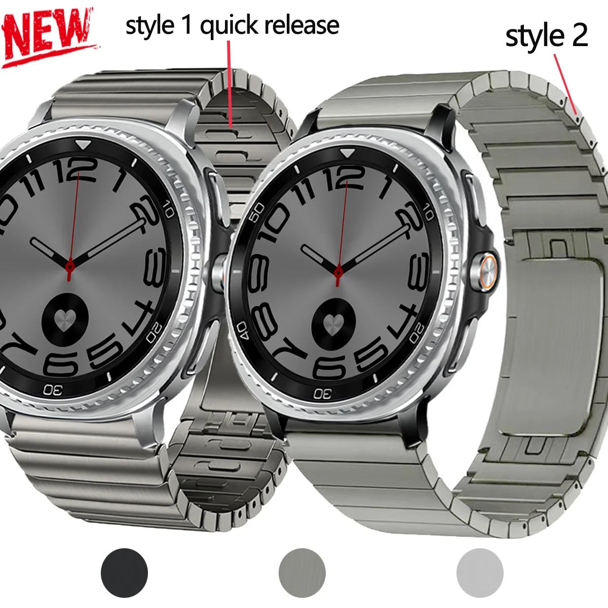 Stainless Steel Strap for Samsung Galaxy Watch 9/8/8 Classic 46mm Metal Band for Galaxy Ultra 2025/7 47mm Quick Release Bracelet