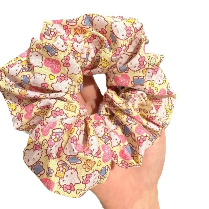 Sanrio Hello Kitty Hair Rope Cute Anime Cartoon KT Cat Girls Hair Band Rubber Band Fashion Hair Accessories Holiday Gifts