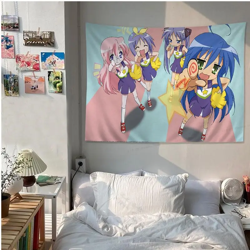 Lucky Star Izumi Konata Printed Large Wall Tapestry Japanese Wall Tapestry Anime Cheap Hippie Wall Hanging