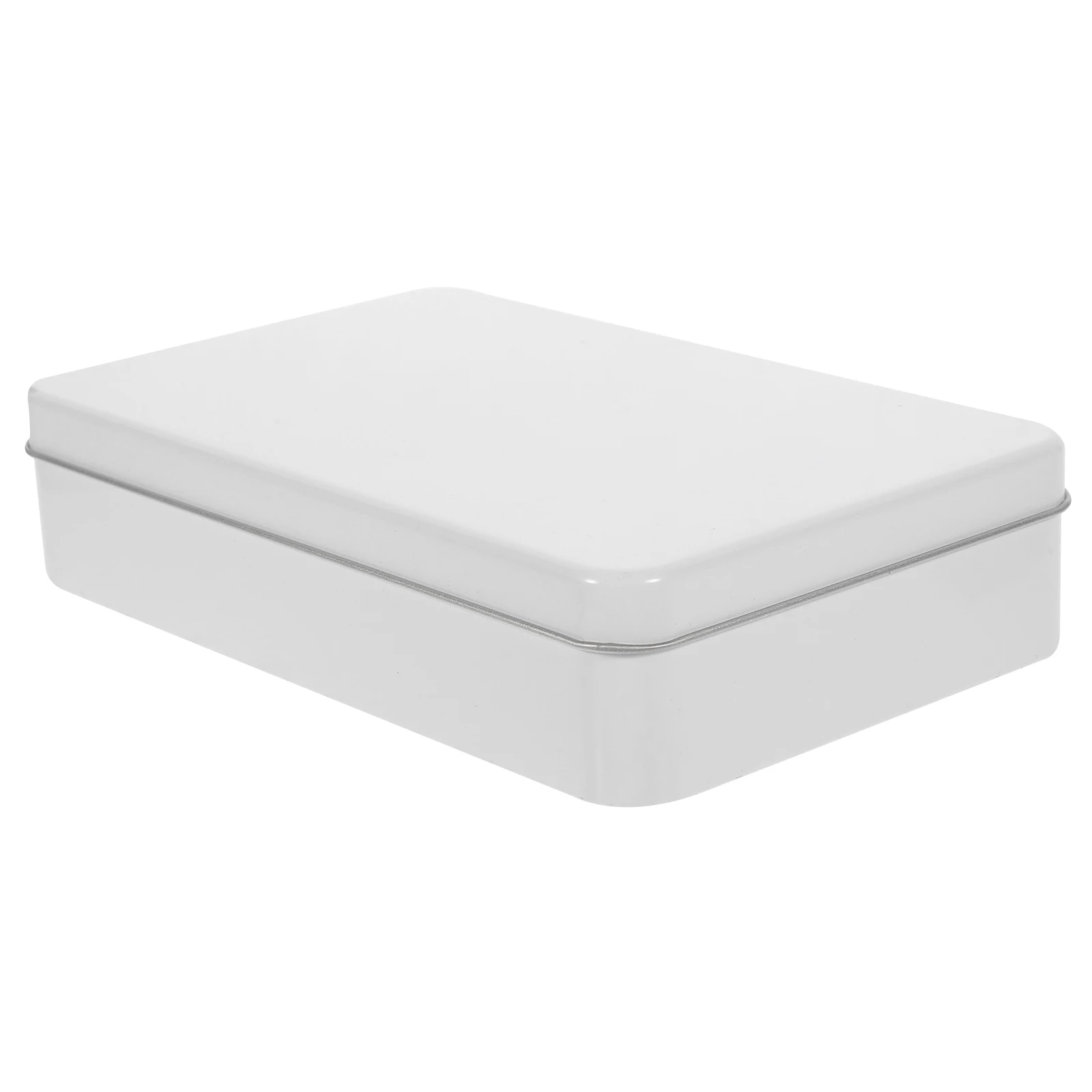 

Tiramisu Packaging Box 180x110x40mm White Lid Square Tin Biscuit Cookie Storage Gift Boxes for Parties Christmas Easter