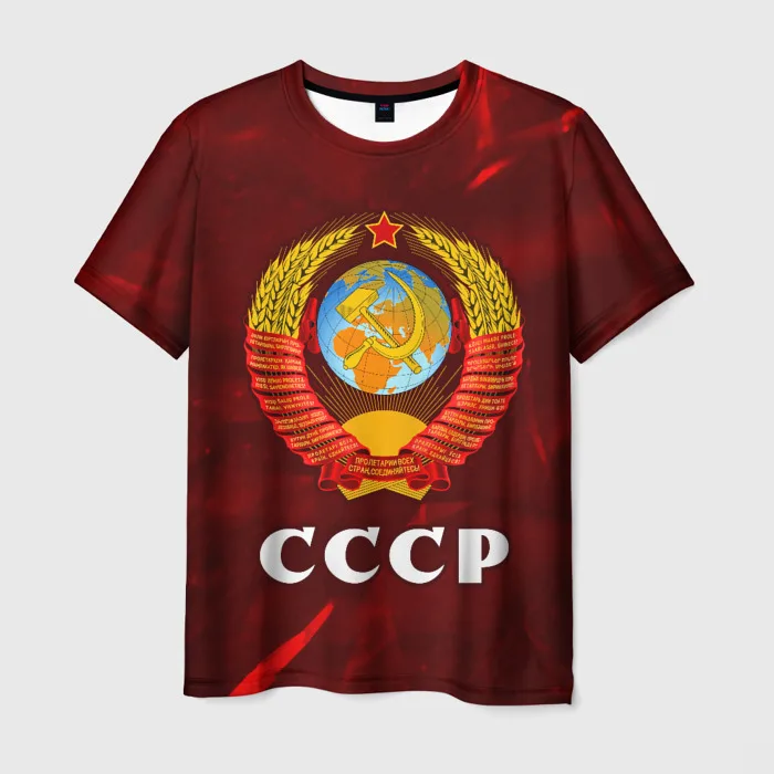 New Vintage CCCP Russian T-Shirts 3D Printed Men\'s Fashion USSR Soviet Union Pattern Short Sleeve O-Neck Tee Street Top Clothing