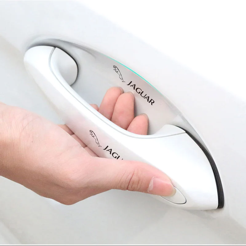 8 قطعة مقبض باب السيارة ملصقات شفافة طبقة رقيقة واقية ل جاكوار X S F XF XE XJ XK XEL XFL XJL XJ6 XJS XKR XFR F-نوع F-Pace