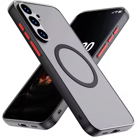 for Magsafe Case S25 S24 S23 For Samsung Galaxy S25 S24 S23 S22 S21 S20 Ultra Plus A54 A53 Note 20 Frosting Magnetic Cover