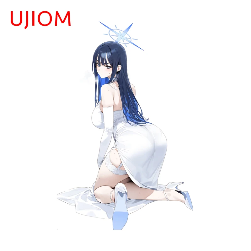 UJIOM Seductive Blue Achieve Waifu Wall Sticker Exquisite Fashionable Scratch Proof Decal Suitable For Kitchen Cupboard Decor