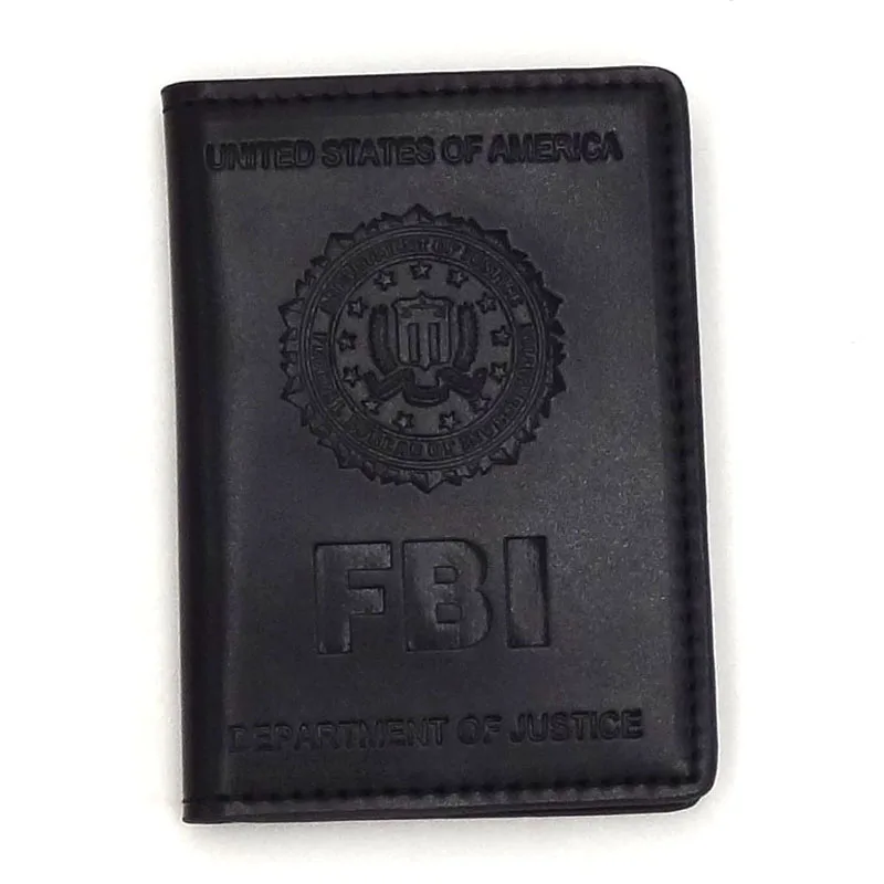 Leather Wallet ID Card Holder with FBI Stamp: CIA 신분증 보관에 최적의 선택