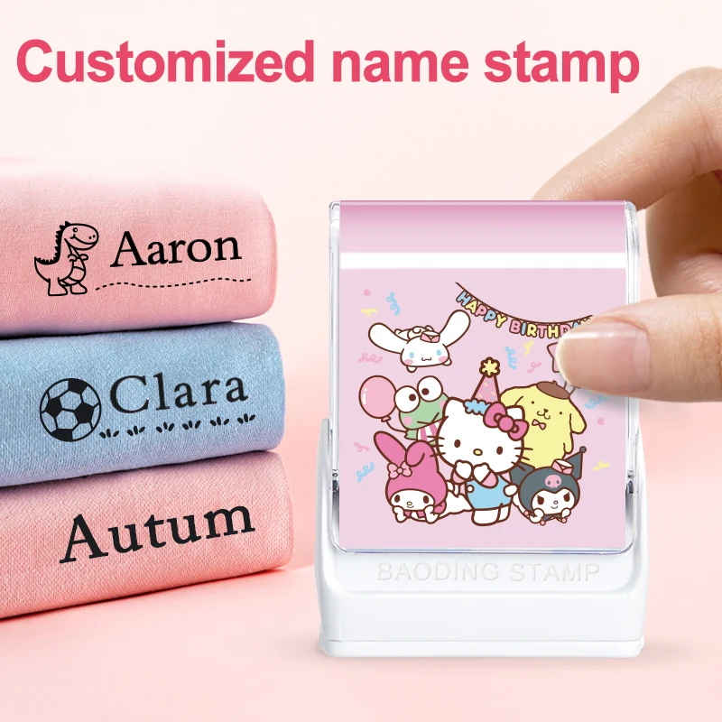 Benutzerdefinierter wasserfester Namensstempel – personalisierte Designs für Weihnachtsgeschenke zur Organisation von Schulbedarf, blühfreie Tinte und einfach zu bedienen ‌
