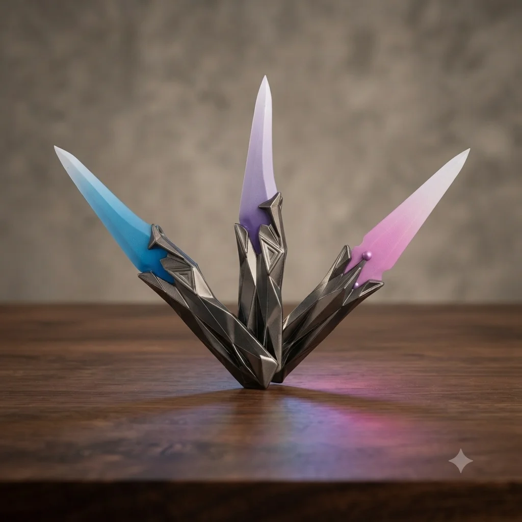 Foldable Tactical Shooter Butterfly Blade 3D Engraved Toy for Cosplay Collectors Realistic Gift Prop