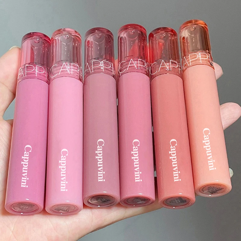 Brillo de labios con espejo, brillo de labios de larga duración, resistente al agua, hidratante, esmalte de labios de gelatina, no pegajoso, ligero, de alto pigmento para estudiantes