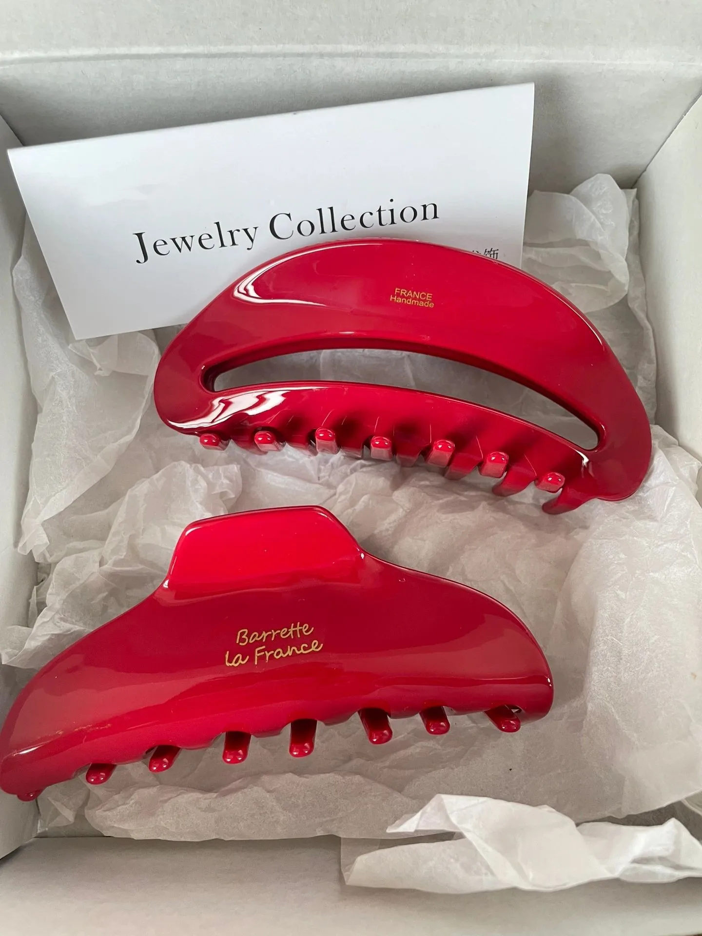 Jepit Rambut Ukuran Besar 10cm Bahan Asetat Merah Aksesoris Rambut untuk Anak Perempuan dan Wanita Hiasan Kepala Fashion Gaya Rambut Penataan Rambut