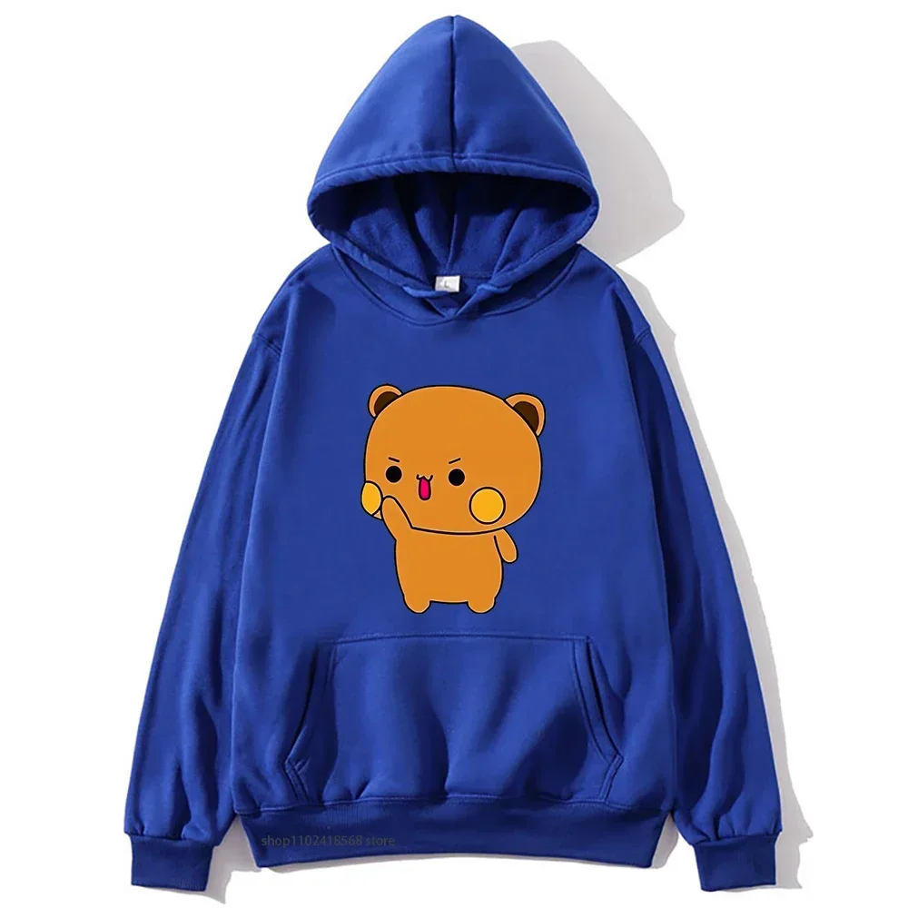 Couple Hoodies Bubu with Dudu Swearshirts Cartoon Cute Panda and Brownie Bear Clothes Men Women Pullover Kawaii Y2k Top Winter