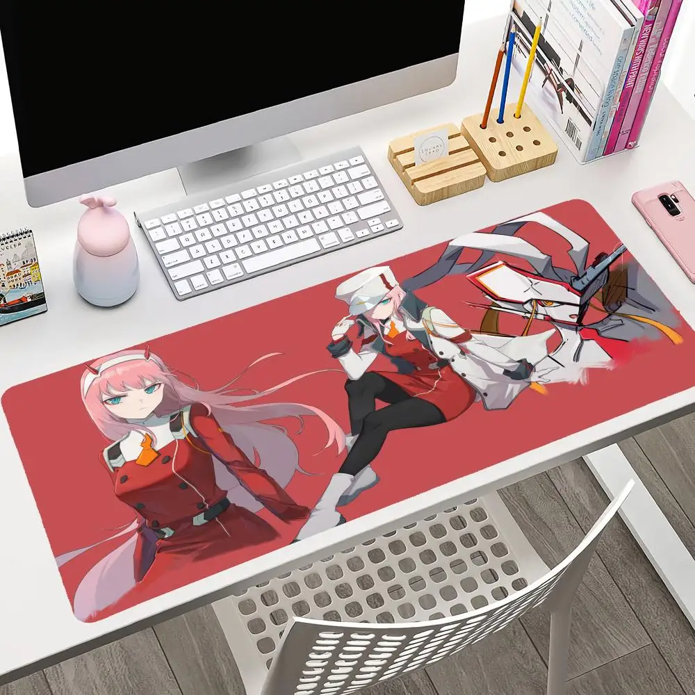 Anime Zero Two Darling In The Franxx Mousepad Large Gaming Mouse Pad LockEdge Thickened Computer Keyboard Table Desk Mat