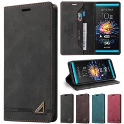 Wallet Magnetic Anti-theft Brush Leather Case For Sony Xperia 1/10 VII 1/10 VI 1/5/10 V 1/5/10 IV 1/5/10 III 1/10 II XZ3 ACE III