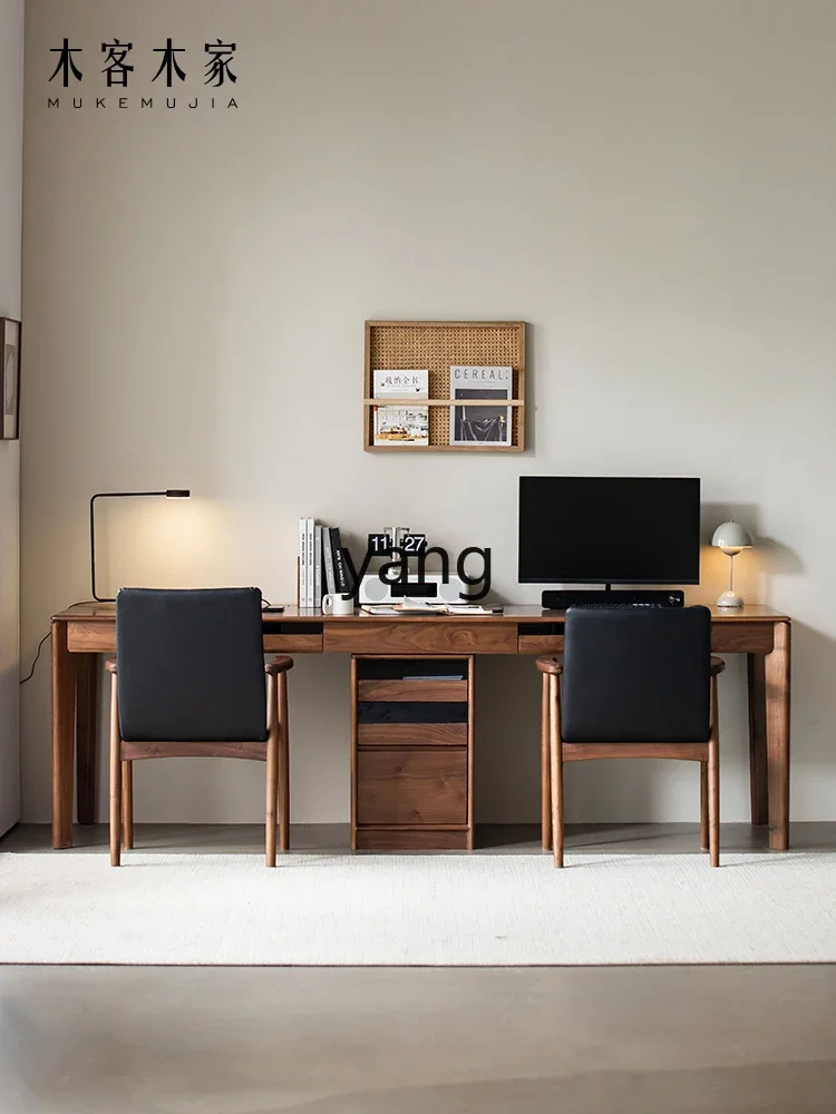 Lmm solid wood double against the wall to learn to write computer office desk