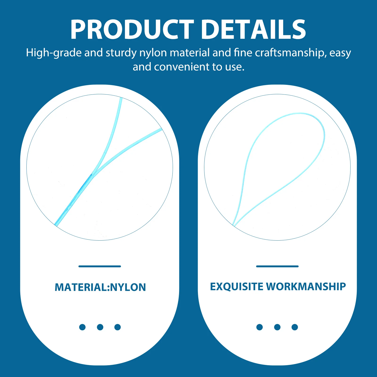 Fil dentaire réutilisable, fil dentaire, super nylon, enfileurs portables