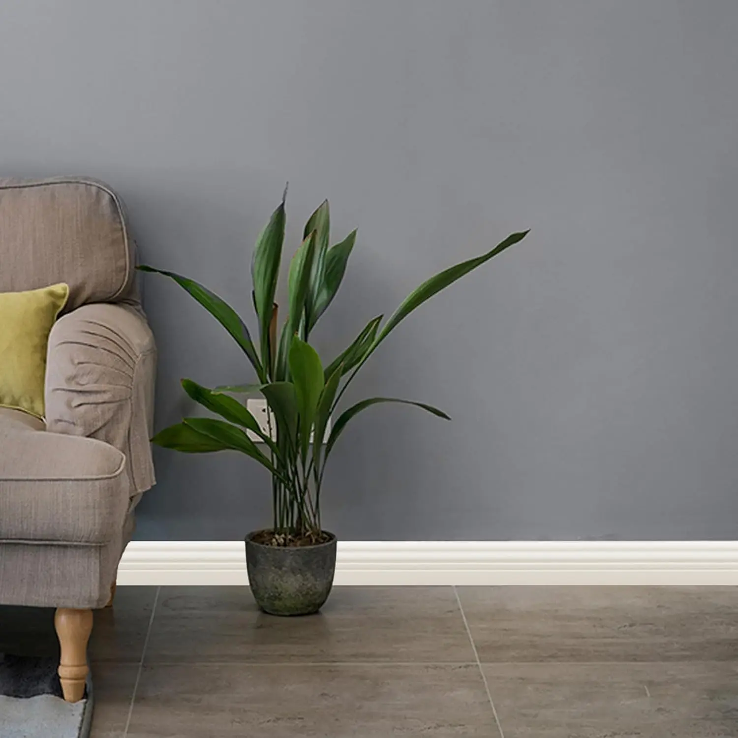 1Pc 2M Self-adhesive Foam Baseboard Wall Stickers Waistline TV Background Floor Corner Skirting Board Stickers Wall Decoration