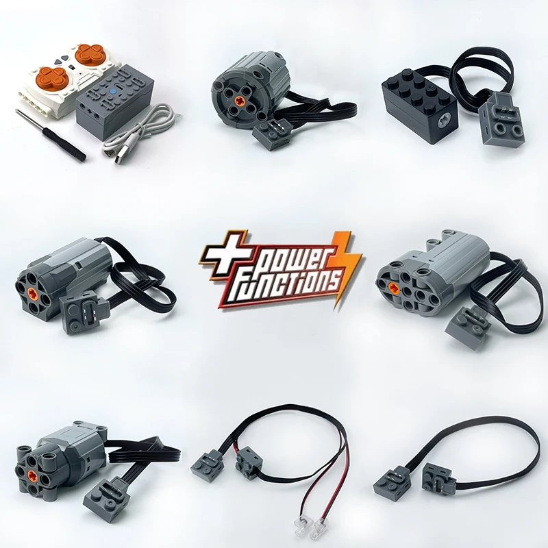 MOC Technical Parts Power Functions Remote Control Servo Motor Compatible 88003 88004  8882 8883  Car Blocks Power Up