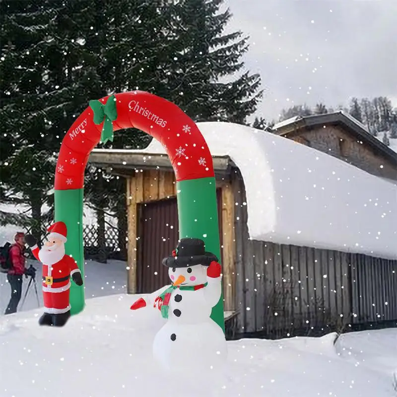 High Christmas Inflatable Archway 3D Cartoon Yards Arch With Santa Claus Snowman For Xmas New Year Party Decor 2025 Decorations