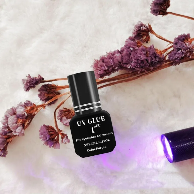 5ML UV Lash Glue For Eyelash Extension Adhesive Waterproof Long Lasting 1S Quick Drying Korean Purple Professional Makeup Tools