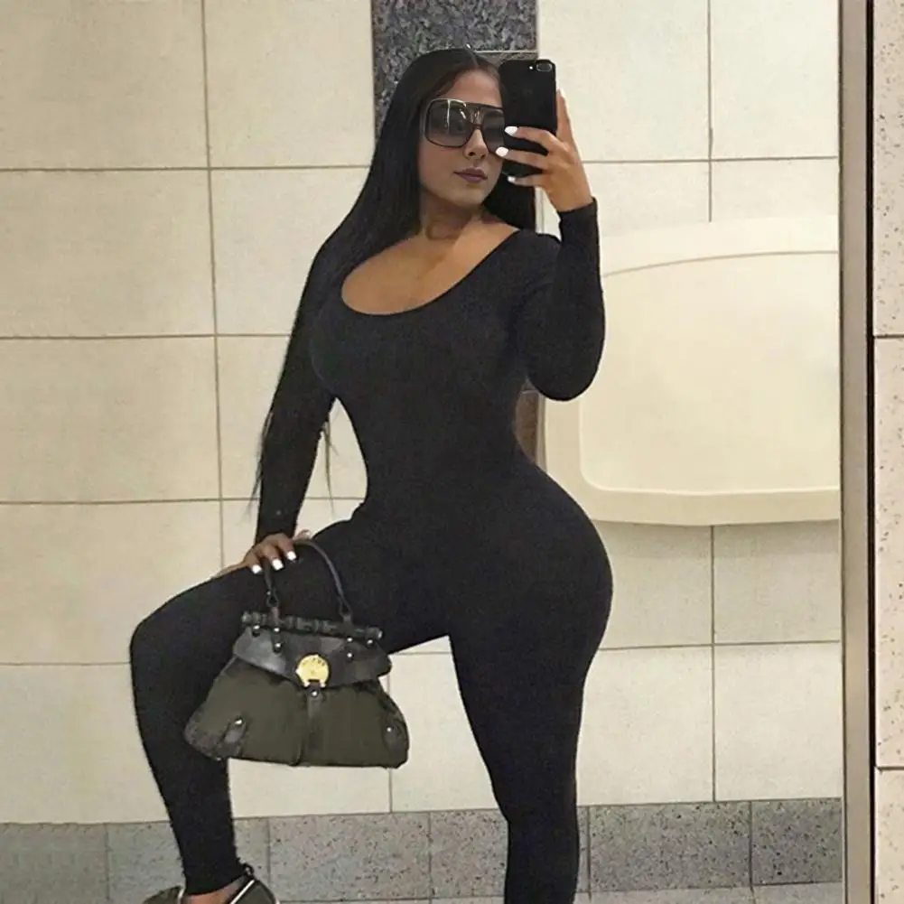 Tuta casual a maniche lunghe Tuta da yoga Girocollo senza cuciture Tuta da donna sollevata con il sedere Compressione Yoga Bottoming Clothes